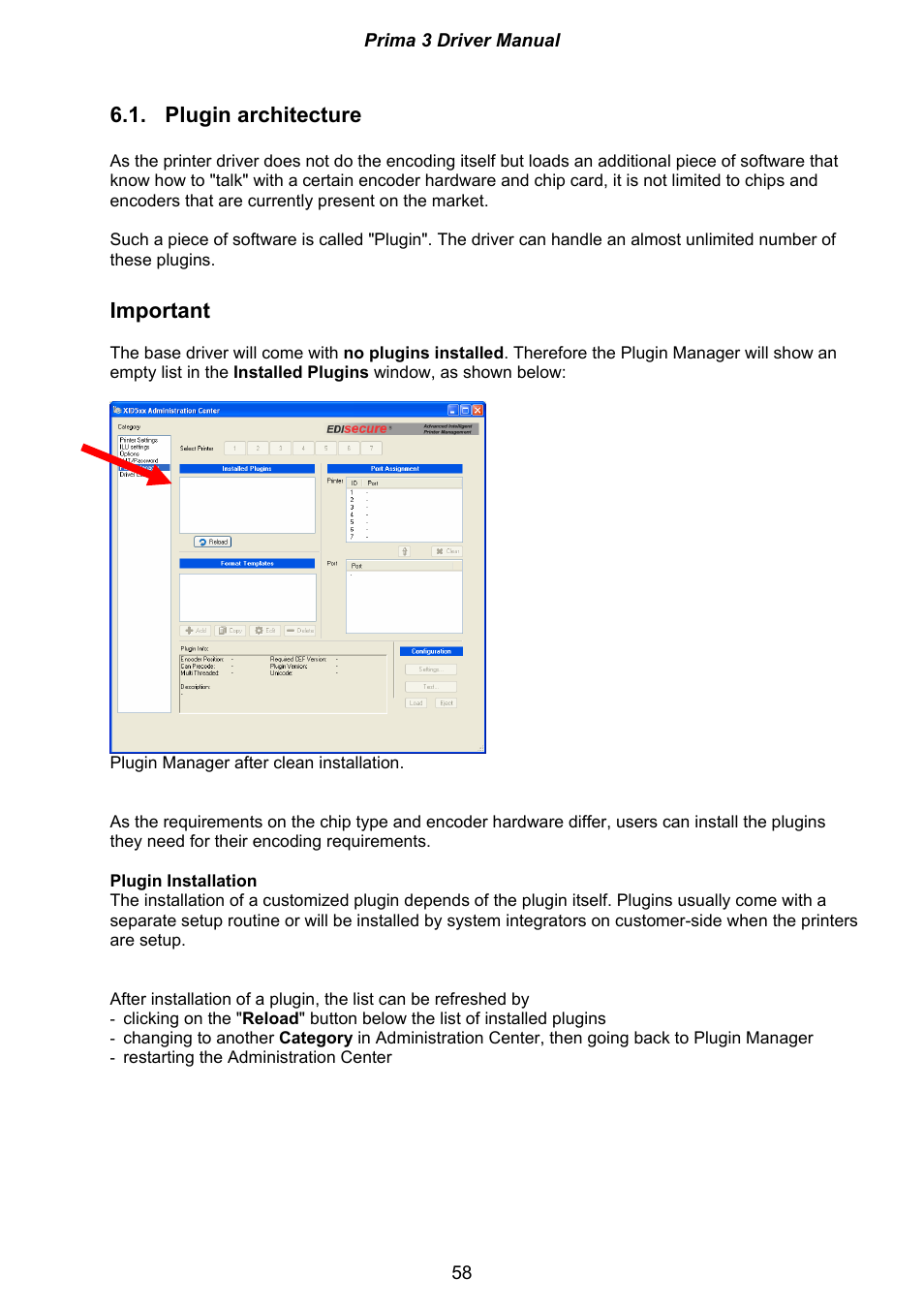 Plugin architecture, Important | Ultra electronic Prima 3 XID590ie User Manual | Page 58 / 82