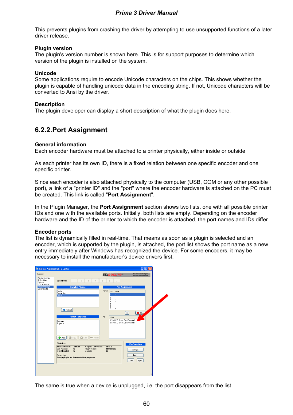Port assignment | Ultra electronic Prima 3 XID590ie User Manual | Page 60 / 82