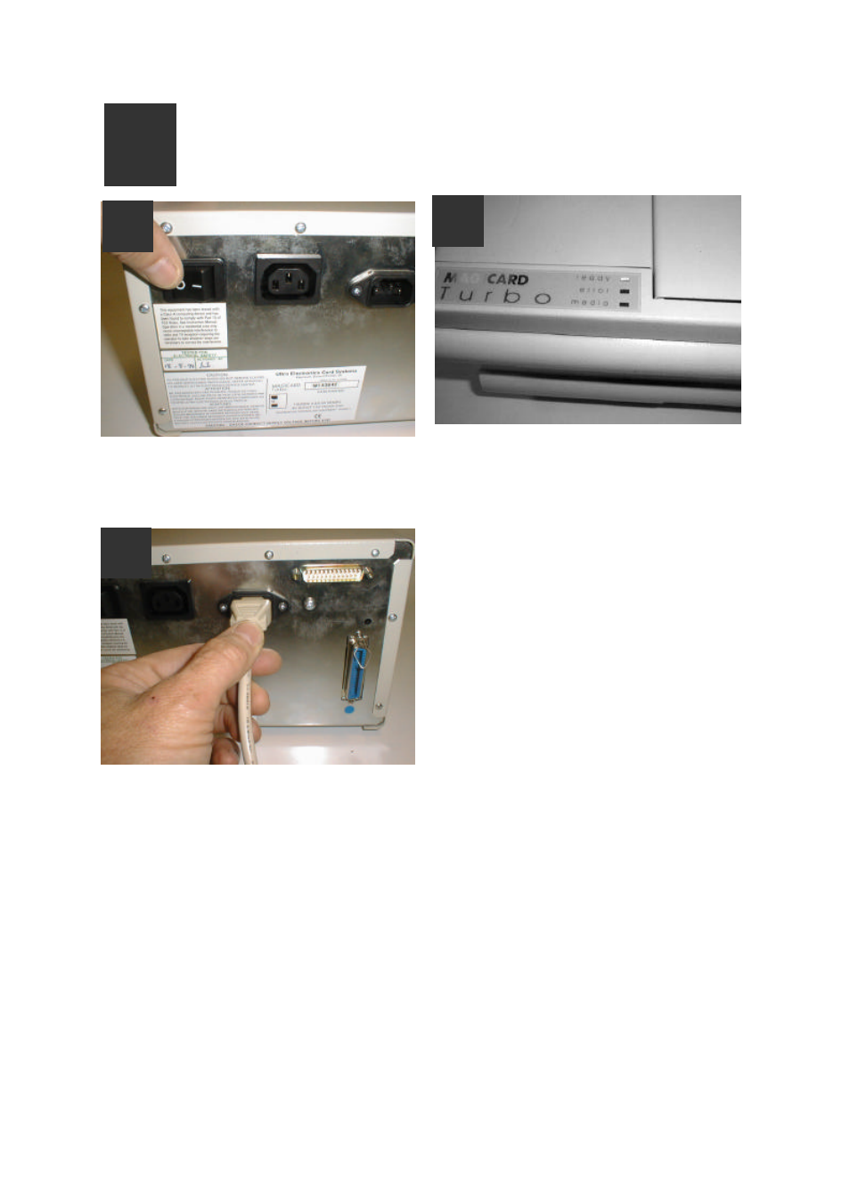 Connect the printer to a power supply | Ultra electronic Turbo User Manual | Page 12 / 37