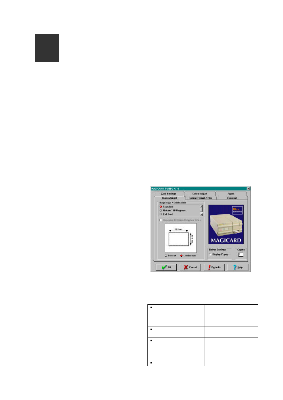 Printer setup | Ultra electronic Turbo User Manual | Page 17 / 37