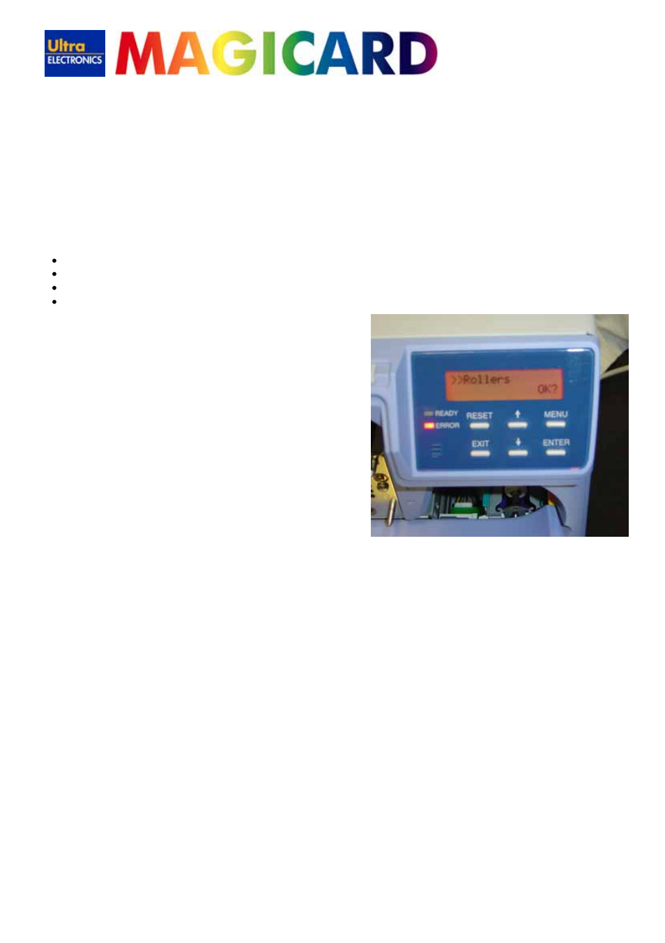 Prima 2e cleaning instructions | Ultra electronic Magicard Prima 2e User Manual | Page 4 / 4