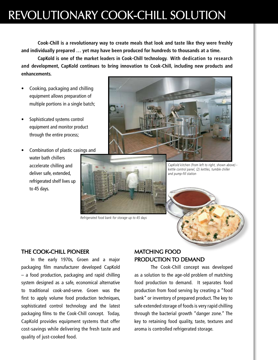 Revolutionary cook-chill solution | Unified Brands Cook-Chill Production Systems User Manual | Page 2 / 8
