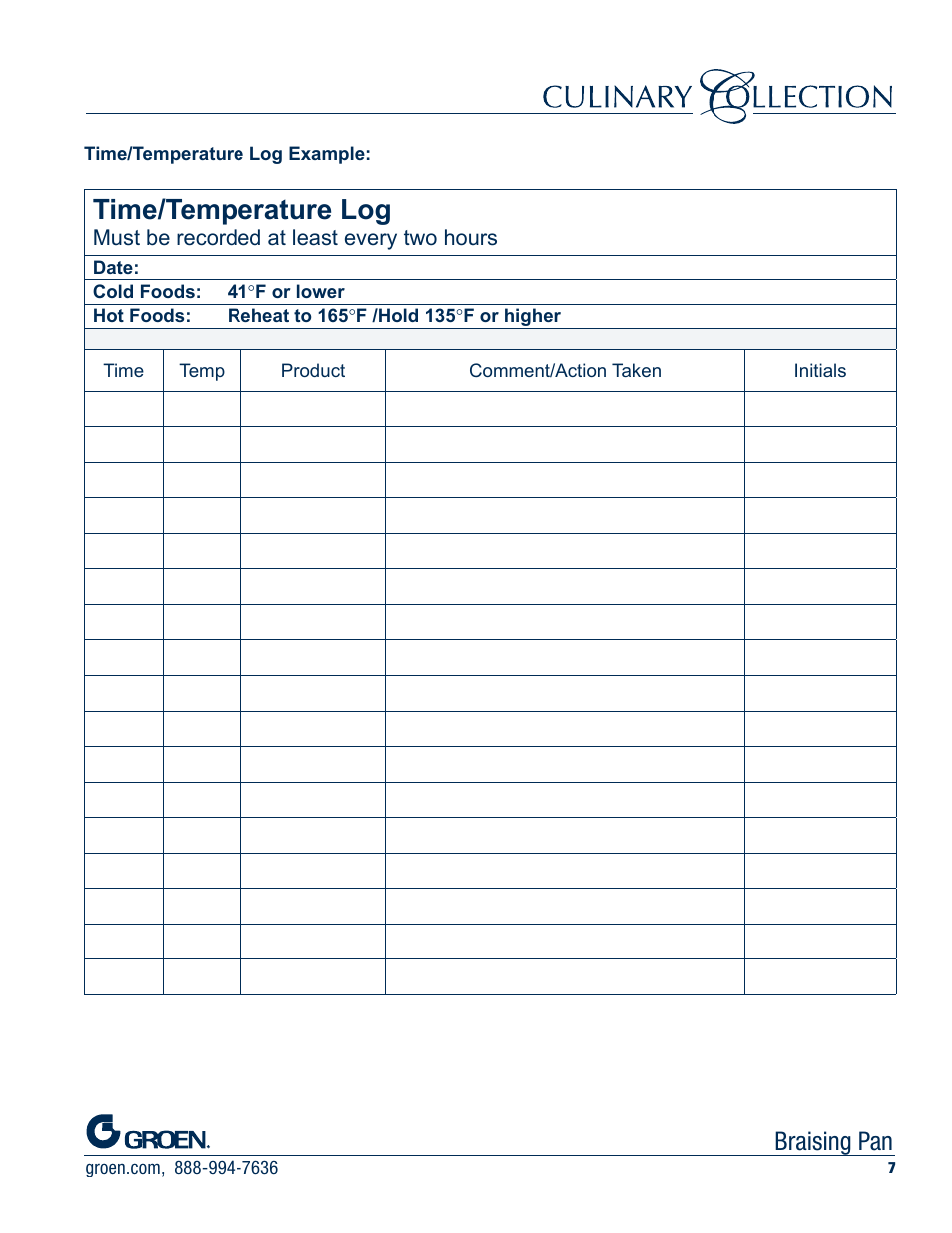 Unified Brands Groen Braising Pan User Manual | Page 7 / 80