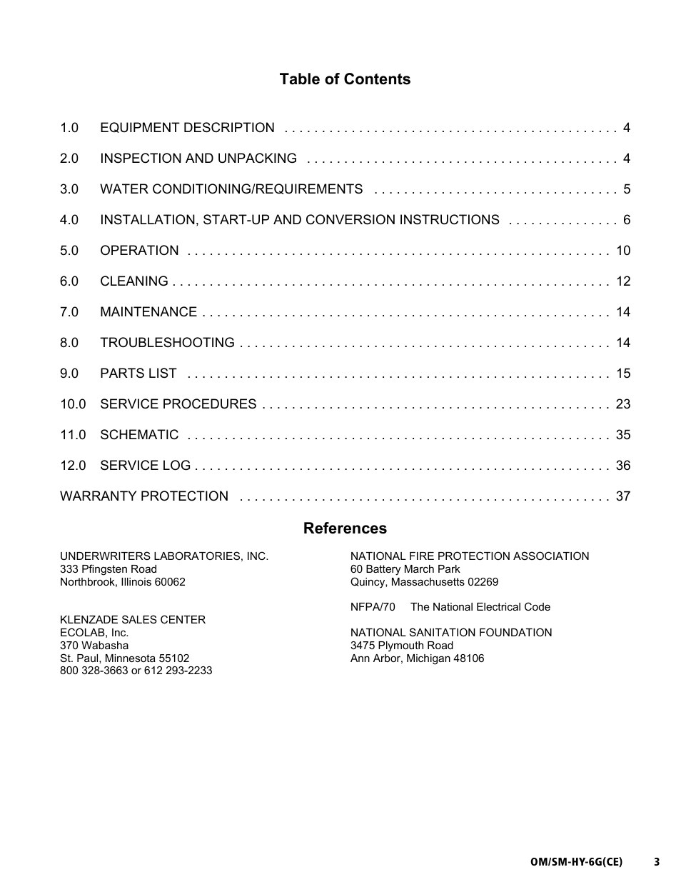 Unified Brands HYPERSTEAM HY-6G(CE) User Manual | Page 3 / 37