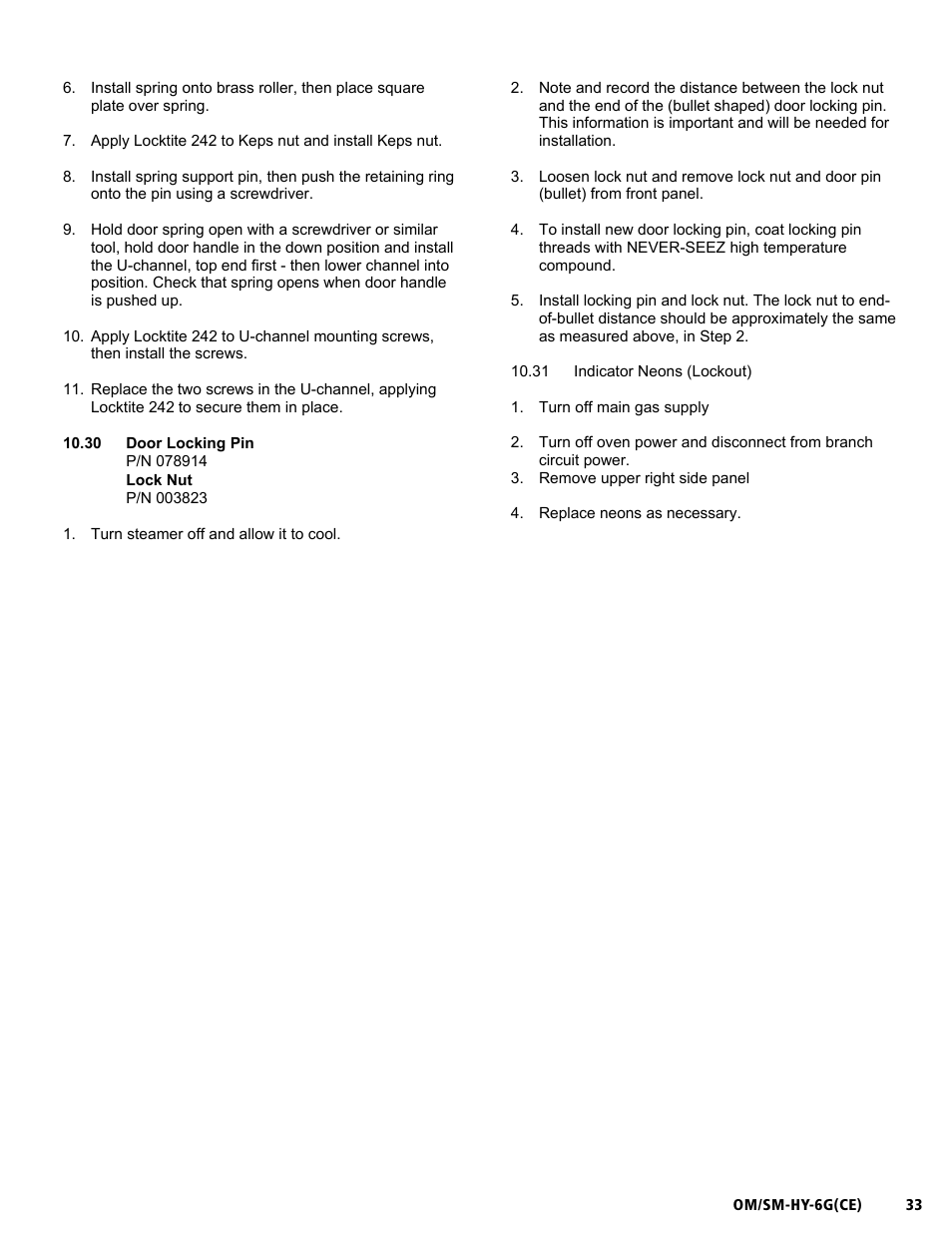 Om/sm-hy-6g(ce) | Unified Brands HYPERSTEAM HY-6G(CE) User Manual | Page 33 / 37
