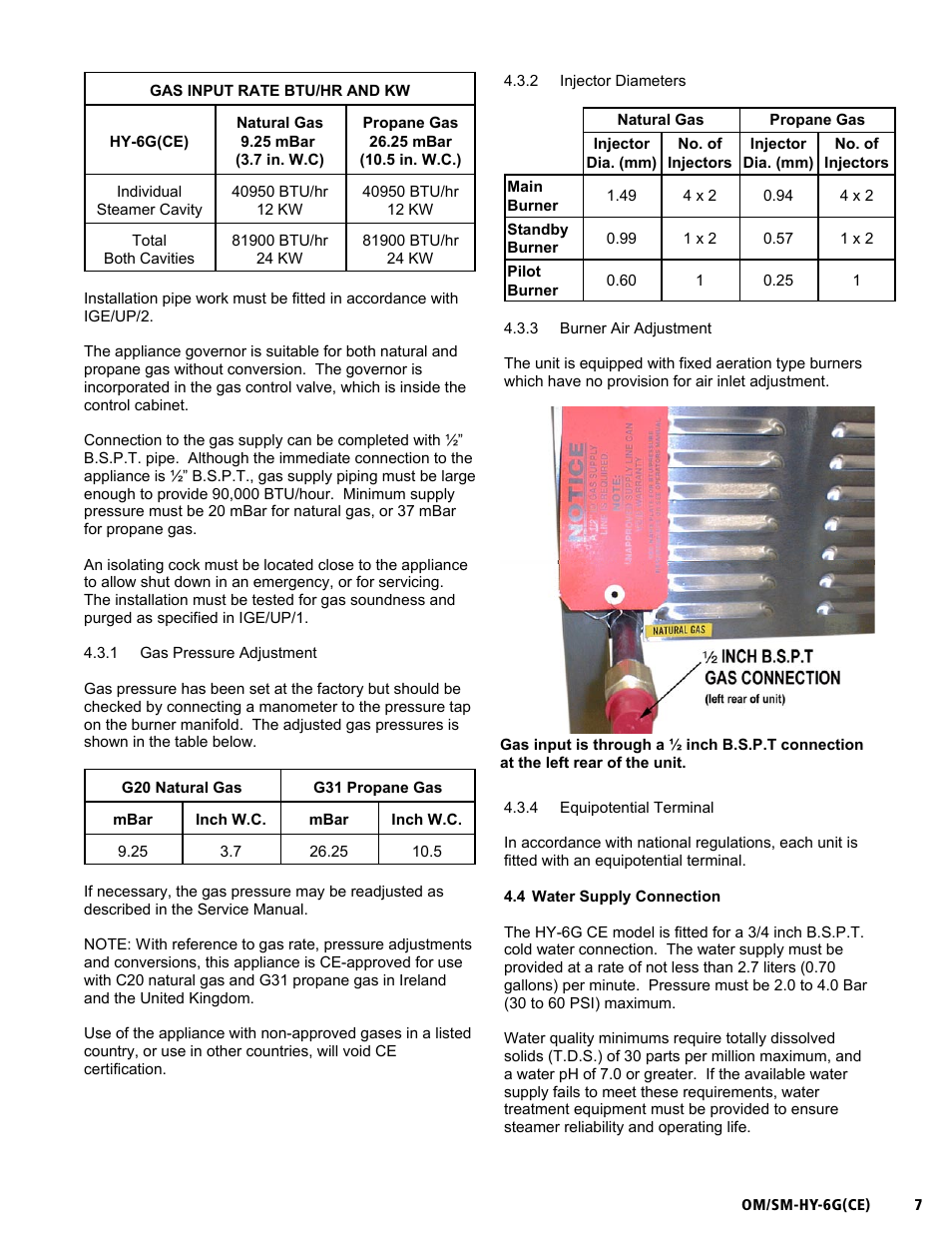 Om/sm-hy-6g(ce) | Unified Brands HYPERSTEAM HY-6G(CE) User Manual | Page 7 / 37