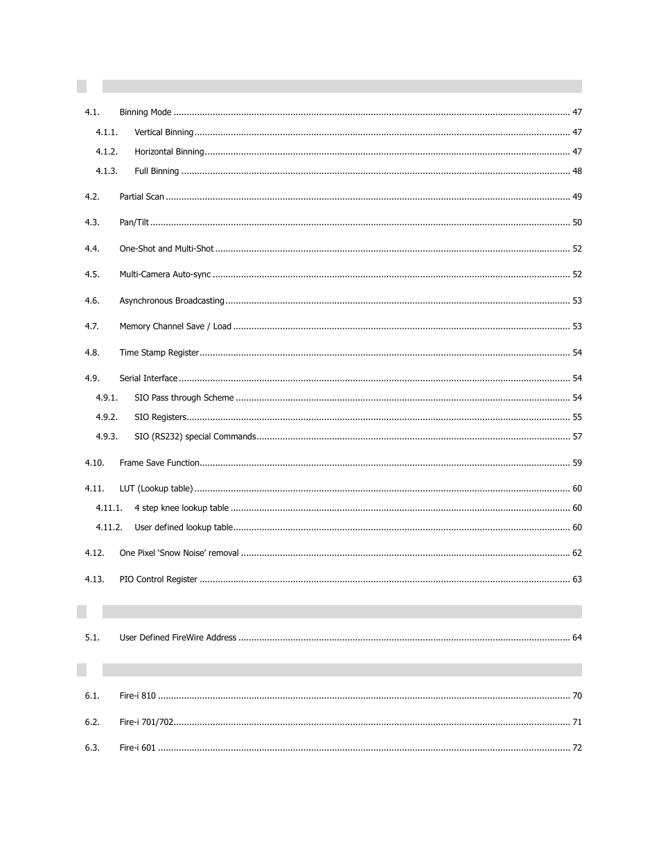 Unibrain 501 User Manual | Page 6 / 82