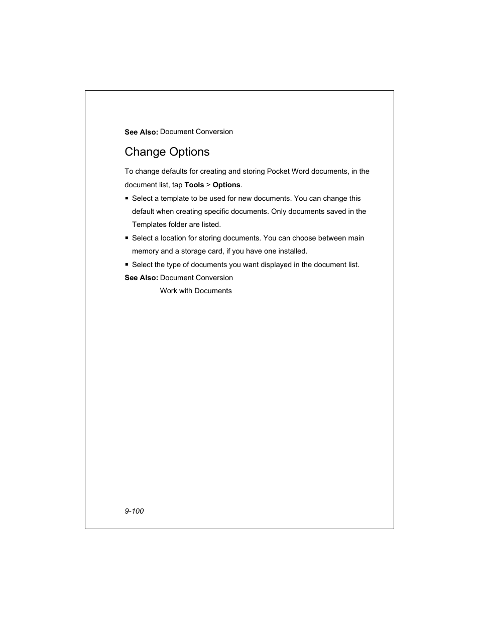 Change options | Unitech PA950 User Manual | Page 100 / 204