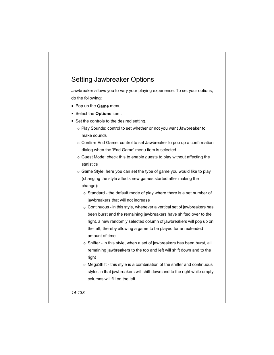 Setting jawbreaker options | Unitech PA950 User Manual | Page 138 / 204
