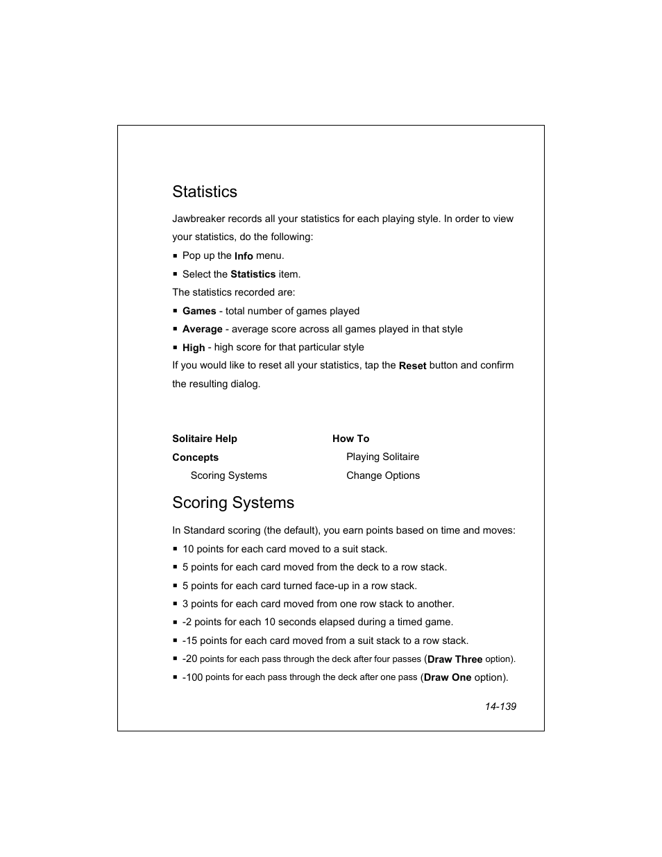 Statistics, Scoring systems | Unitech PA950 User Manual | Page 139 / 204