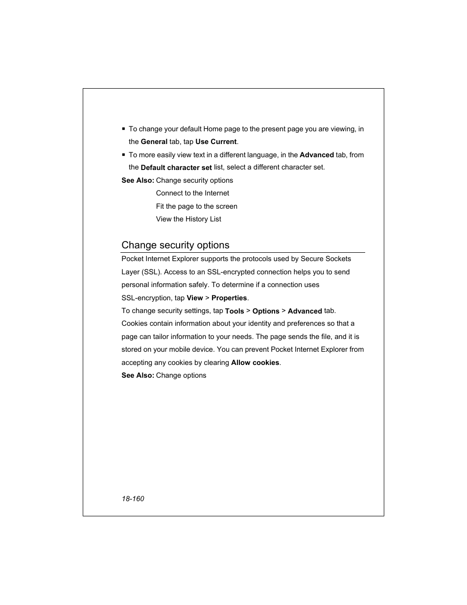Change security options | Unitech PA950 User Manual | Page 160 / 204