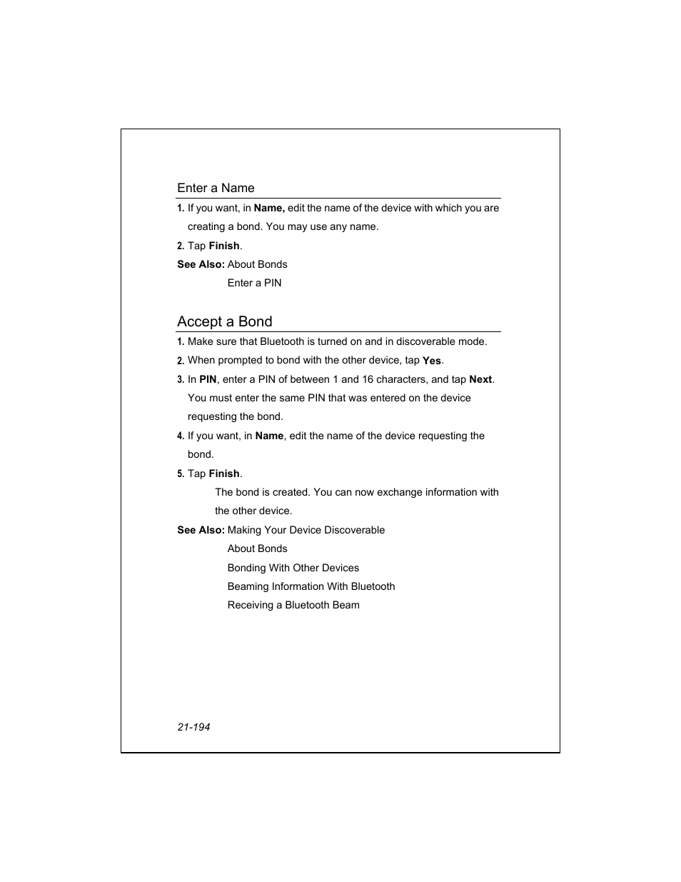 Accept a bond | Unitech PA950 User Manual | Page 194 / 204