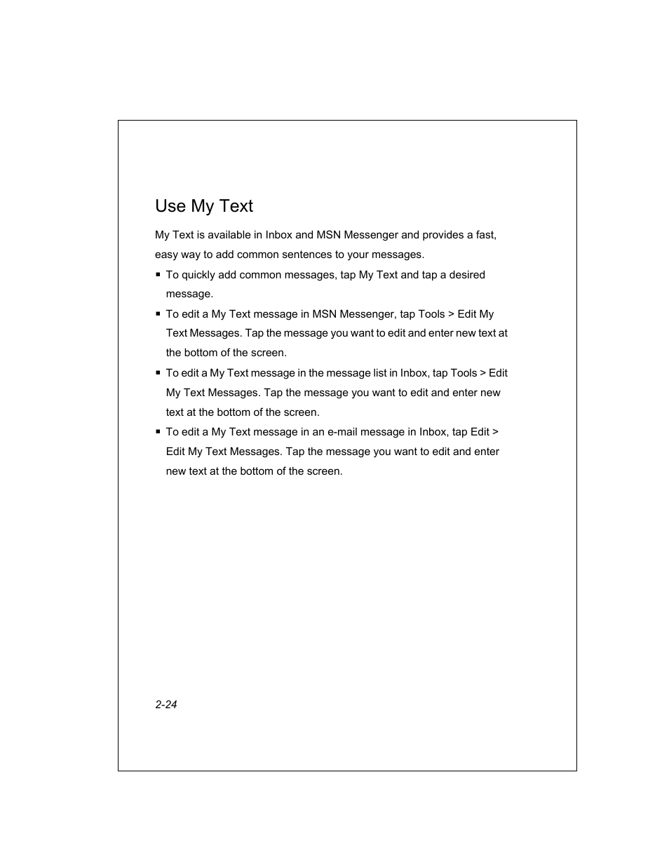Use my text | Unitech PA950 User Manual | Page 24 / 204