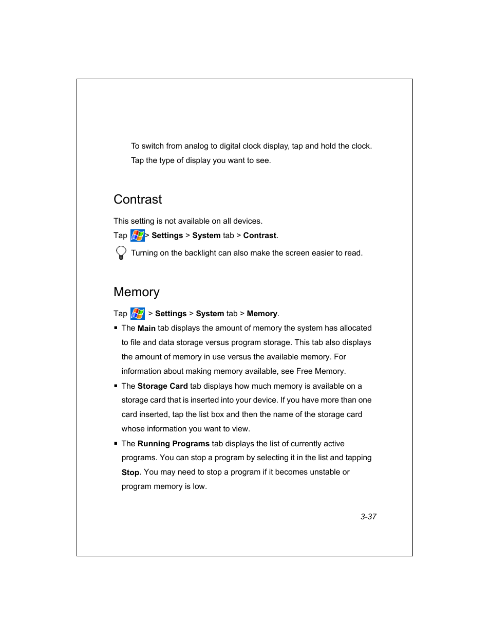 Contrast | Unitech PA950 User Manual | Page 37 / 204