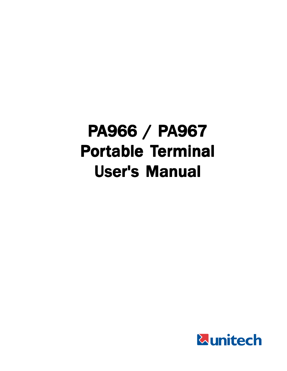 Unitech PA966 User Manual | 54 pages