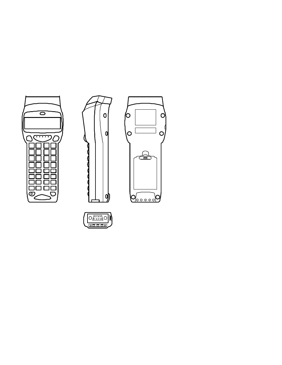 Chapter 1 overview, Front side back bottom | Unitech PT-500 User Manual | Page 4 / 33