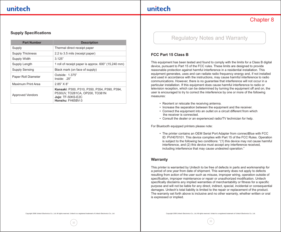 Unitech MP300 User Manual | Page 17 / 18