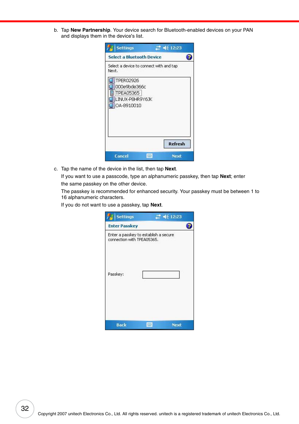 Unitech PA500 User Manual | Page 38 / 84