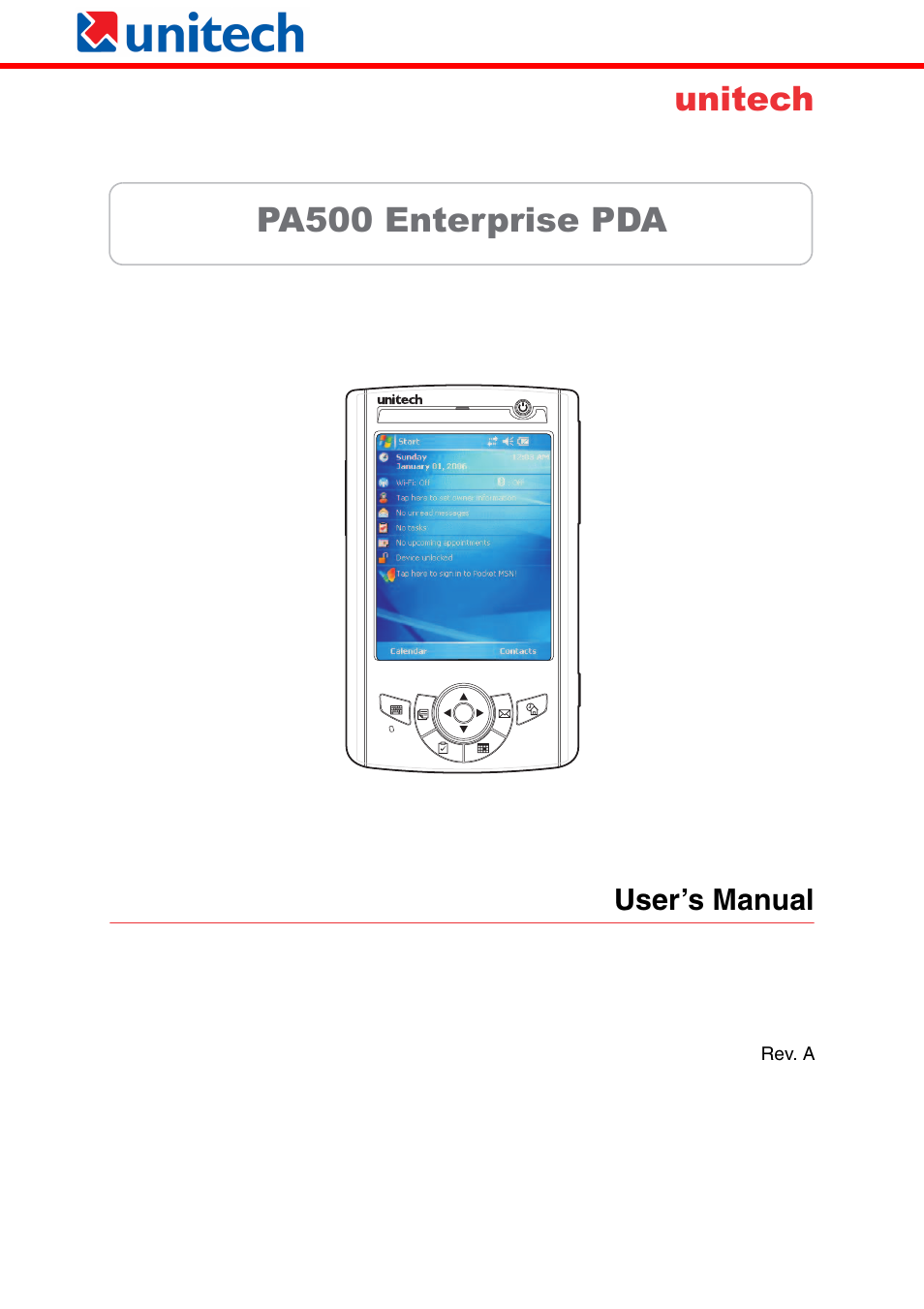 Unitech ENTERPRISE PA500 User Manual | 84 pages