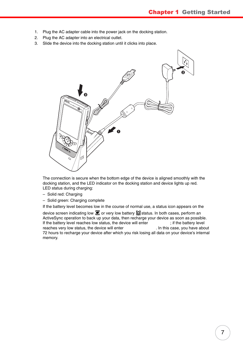 Chapter 1, Getting started | Unitech ENTERPRISE PA500 User Manual | Page 13 / 84