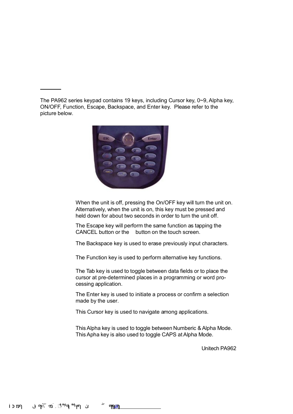 Chapter2. using the keypad and scanner, Keypad, Useful hotkeys | Unitech PA962 User Manual | Page 14 / 51
