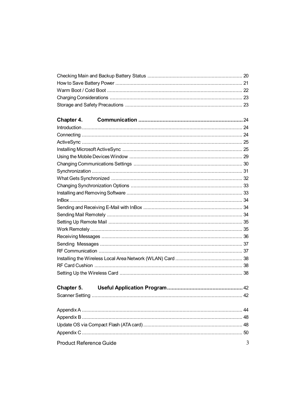 Unitech PA962 User Manual | Page 3 / 51