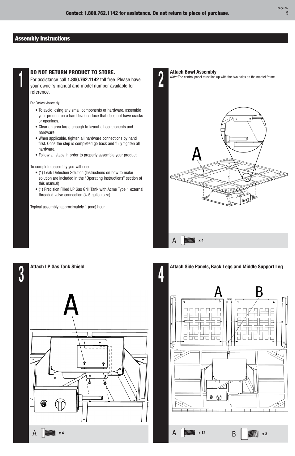 Uniflame GAD860SP User Manual | Page 5 / 12