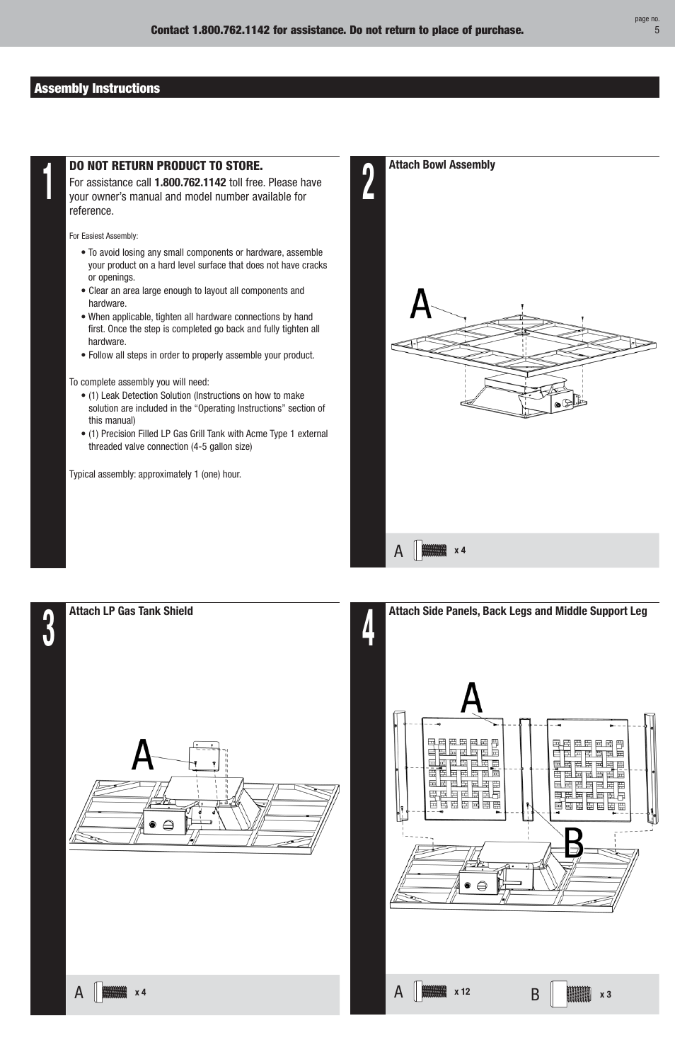 Uniflame GAD1200B User Manual | Page 5 / 12