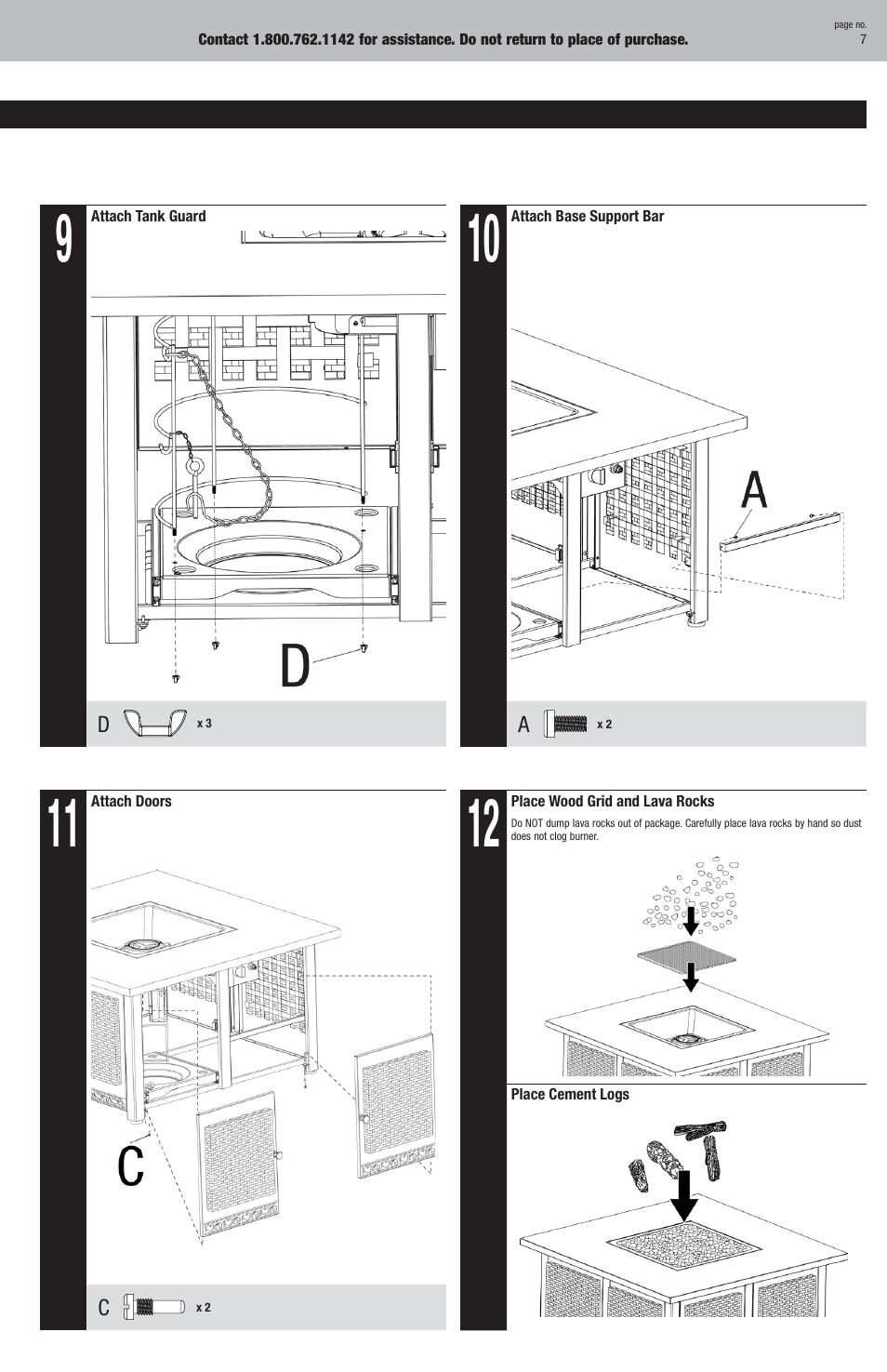 Uniflame GAD1200B User Manual | Page 7 / 12