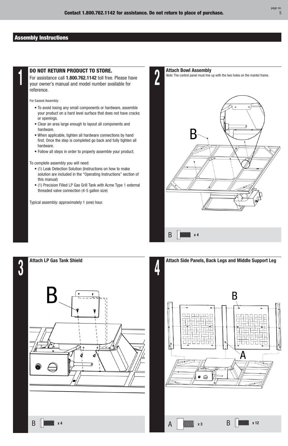 Uniflame GAD920SP User Manual | Page 5 / 12