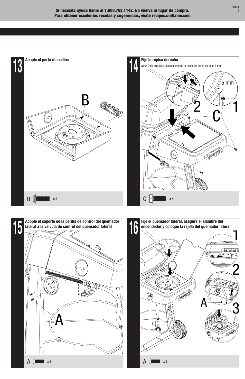 Uniflame GBC1128W User Manual | Page 21 / 28