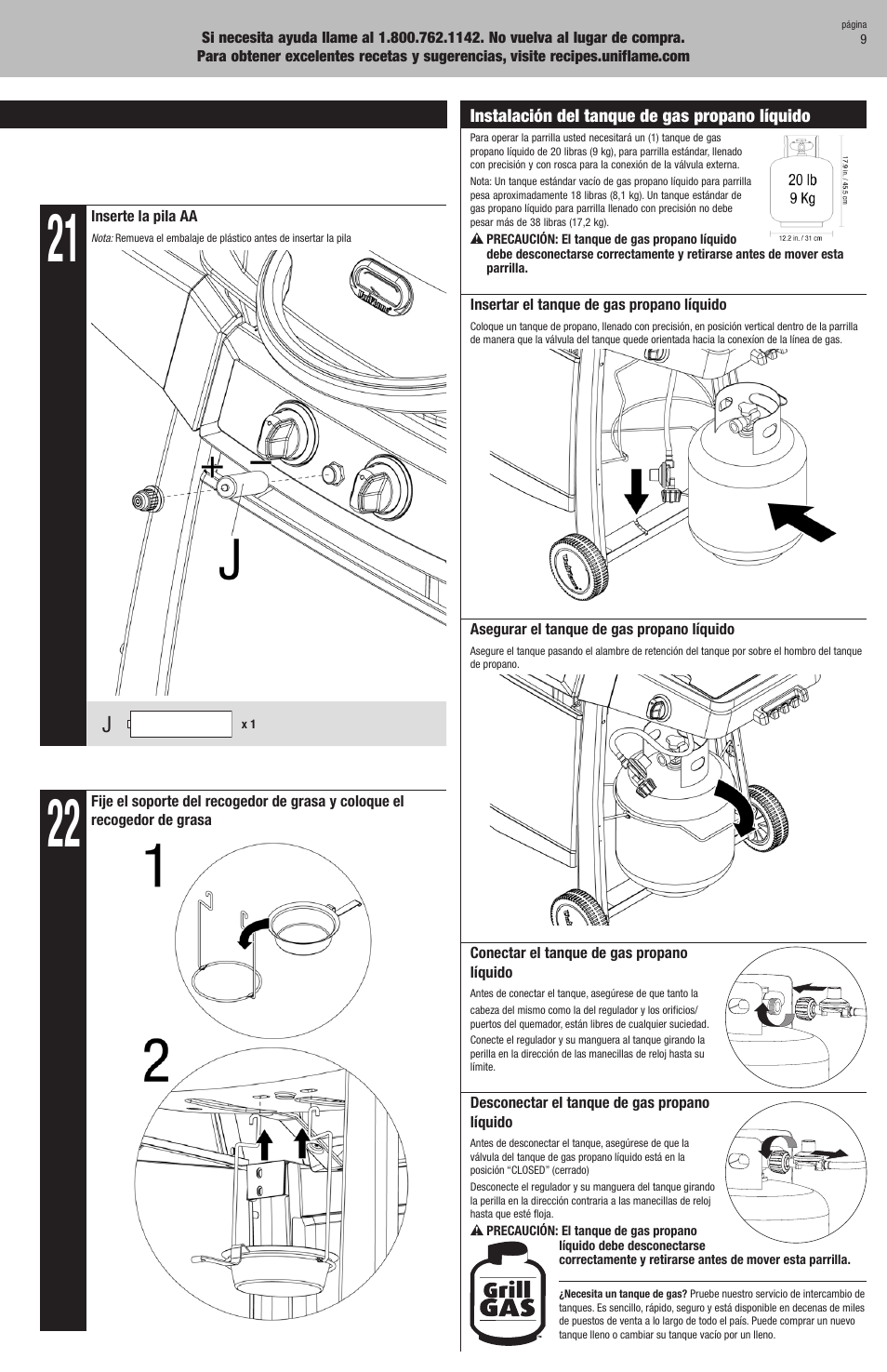 Uniflame GBC1128W User Manual | Page 23 / 28