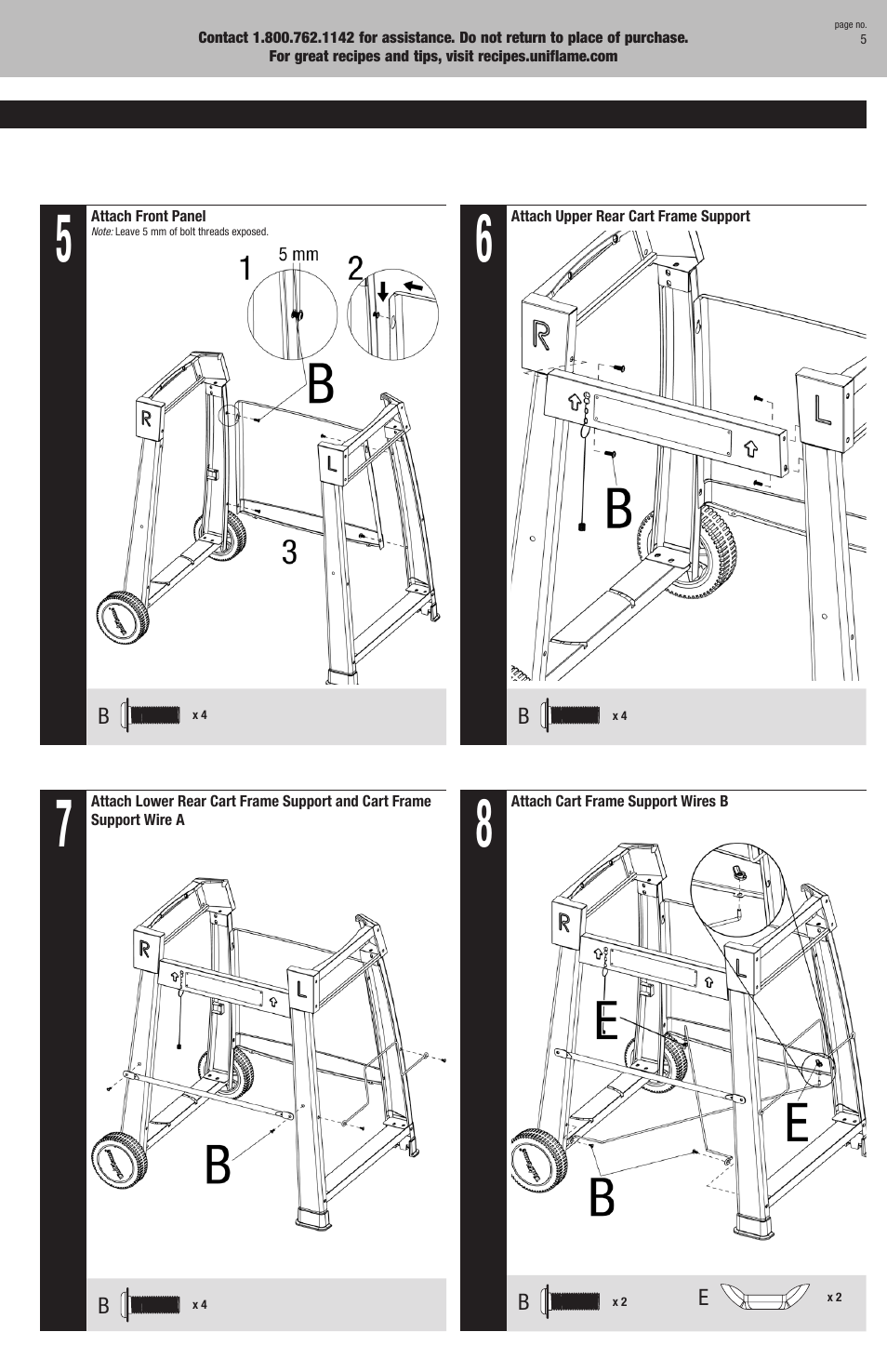 Uniflame GBC1128W User Manual | Page 5 / 28