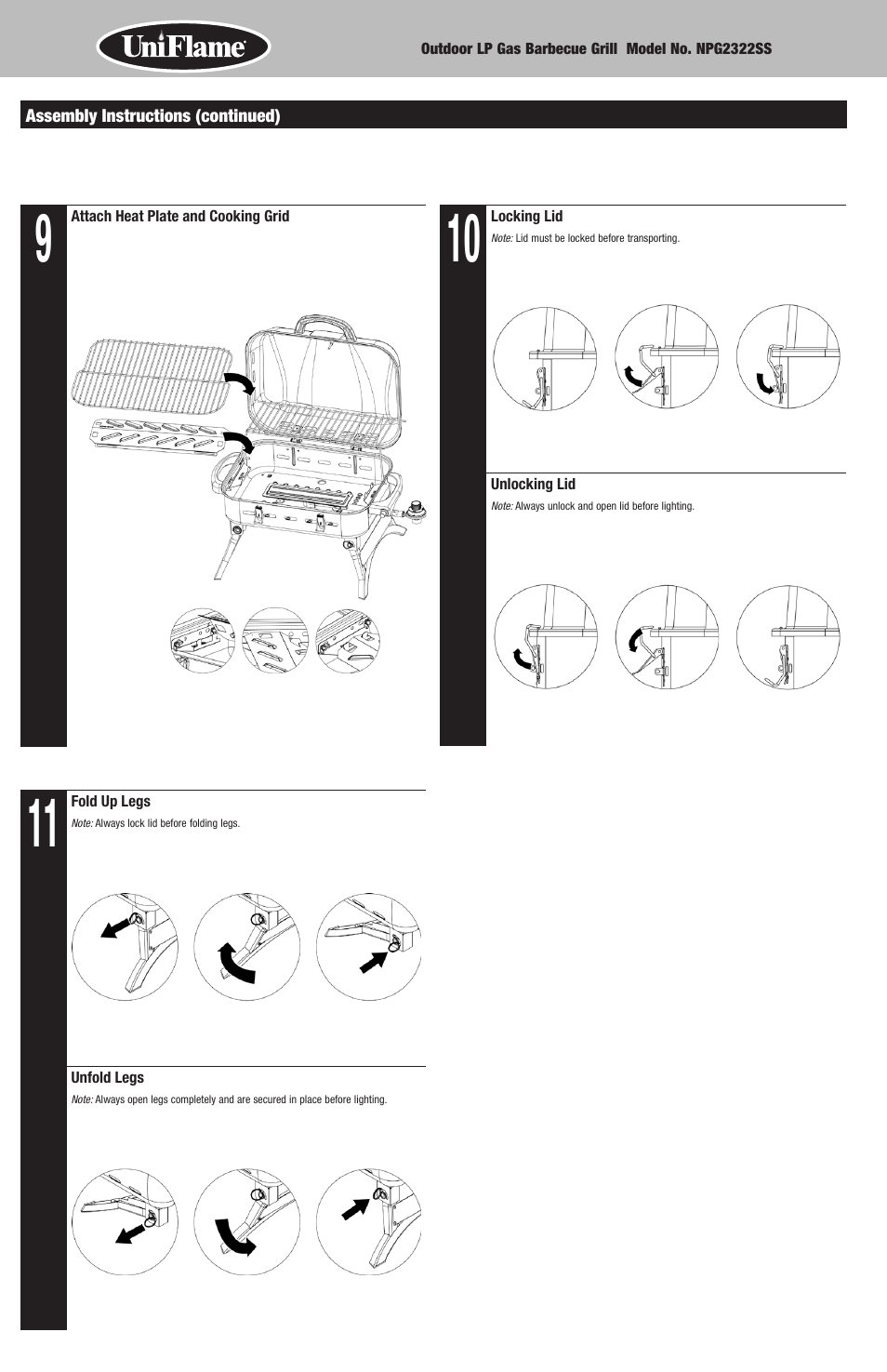 Uniflame NPG2322SS User Manual | Page 6 / 12