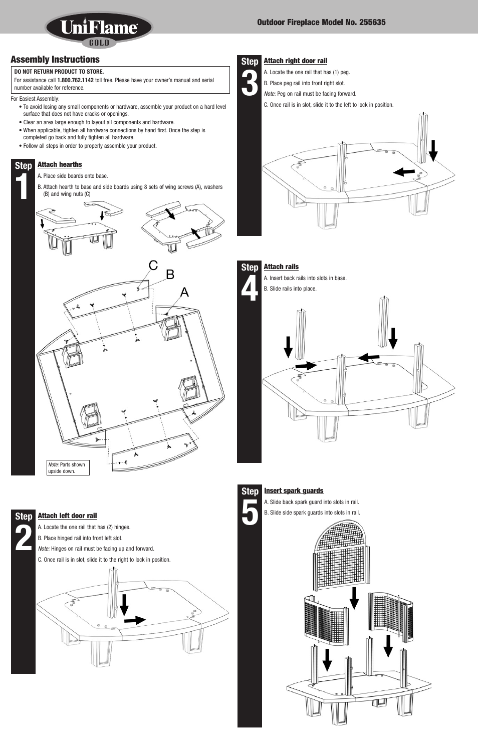 Uniflame 255635 User Manual | Page 4 / 12