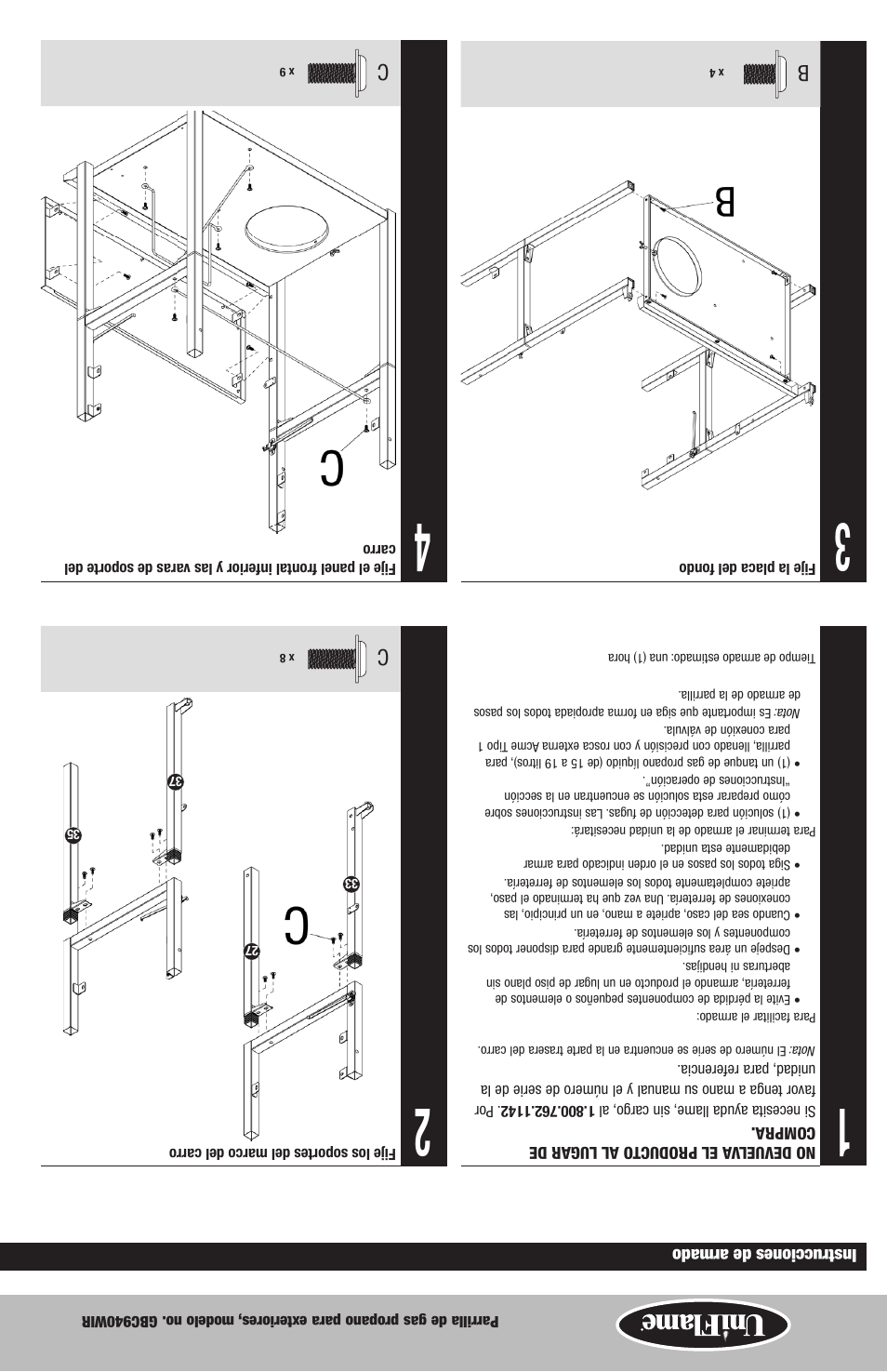 Uniflame GBC940WIR User Manual | Page 25 / 28