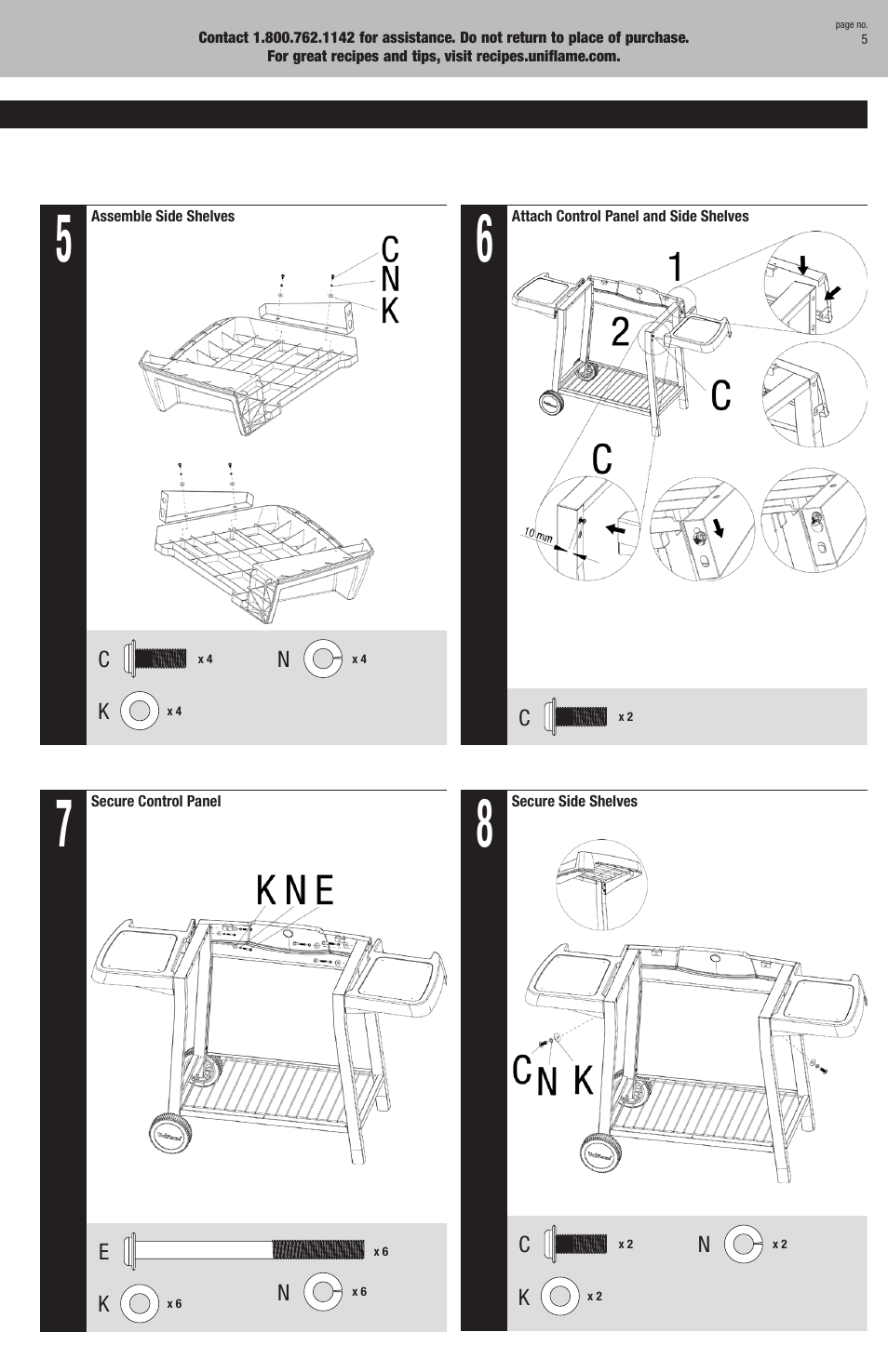 Uniflame CBC940W User Manual | Page 5 / 20