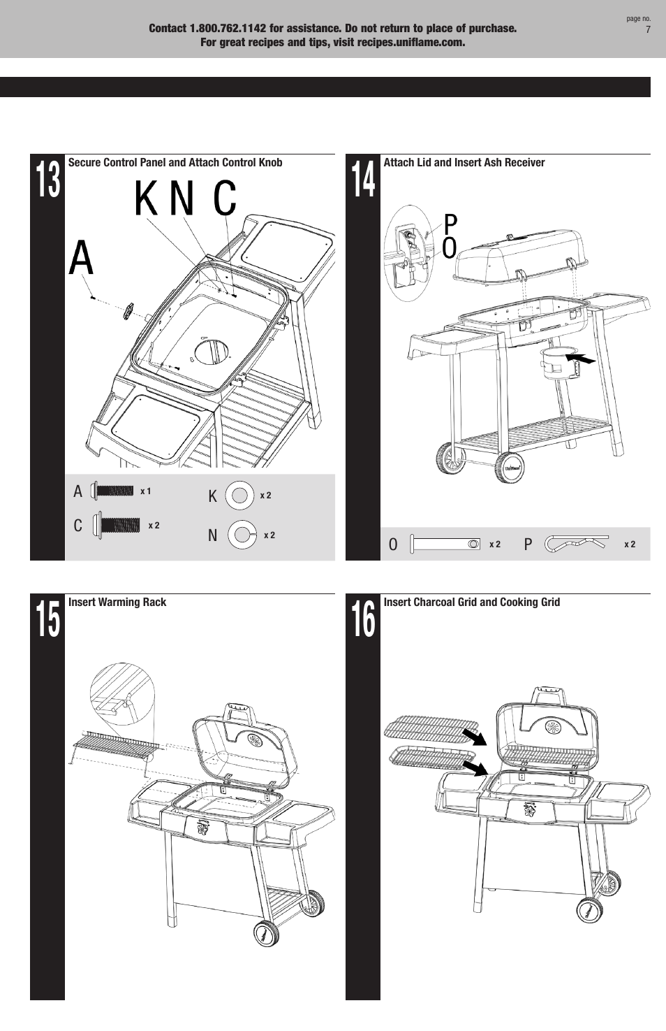 Uniflame CBC940W User Manual | Page 7 / 20