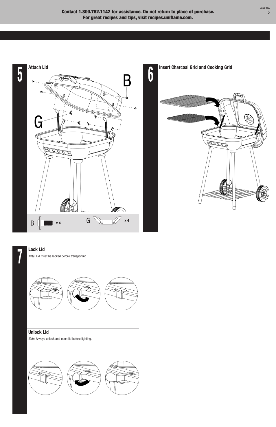 Uniflame CBC1103W User Manual | Page 5 / 16