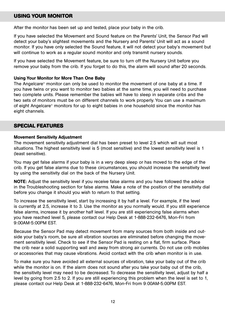 Using your monitor, Special features | Unisar AC401-2P User Manual | Page 12 / 48