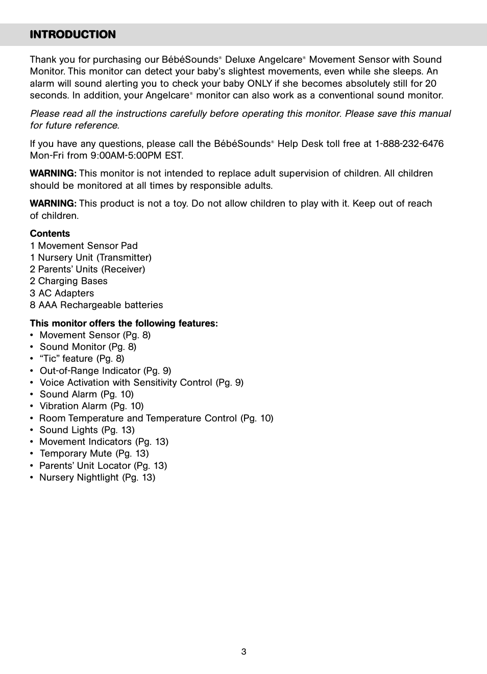 Introduction | Unisar AC401-2P User Manual | Page 3 / 48