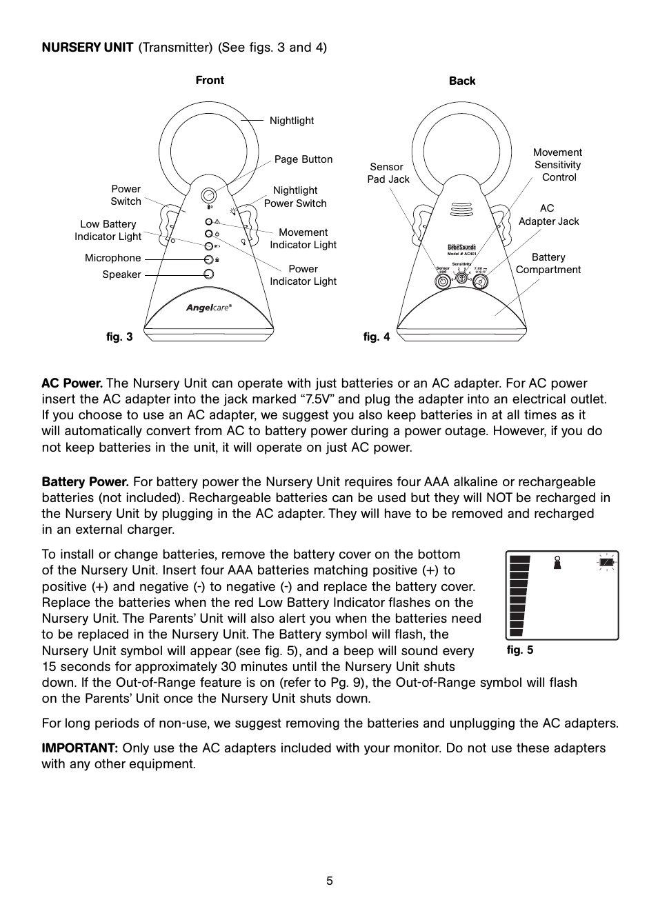 Unisar AC401-2P User Manual | Page 5 / 48