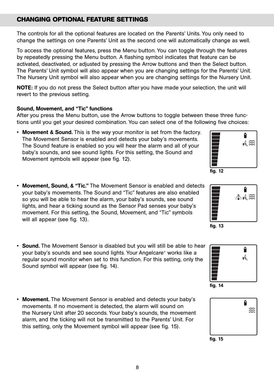 Changing optional feature settings | Unisar AC401-2P User Manual | Page 8 / 48