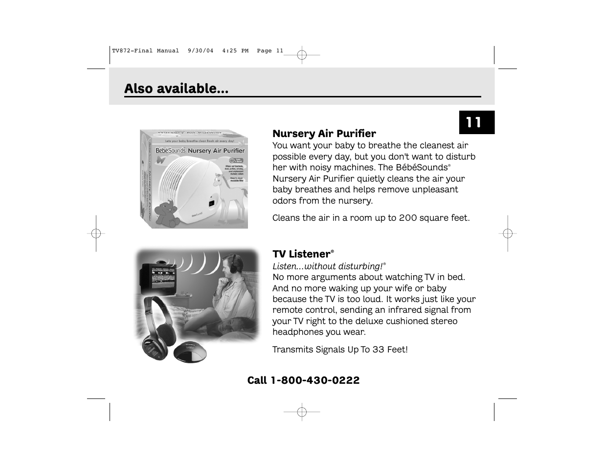 Also available | Unisar TV872 User Manual | Page 11 / 24