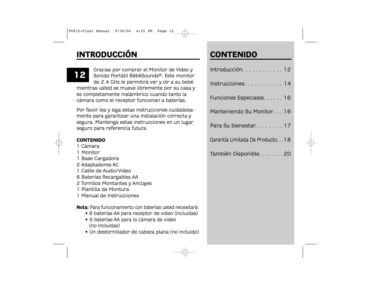 Unisar TV872 User Manual | Page 12 / 24