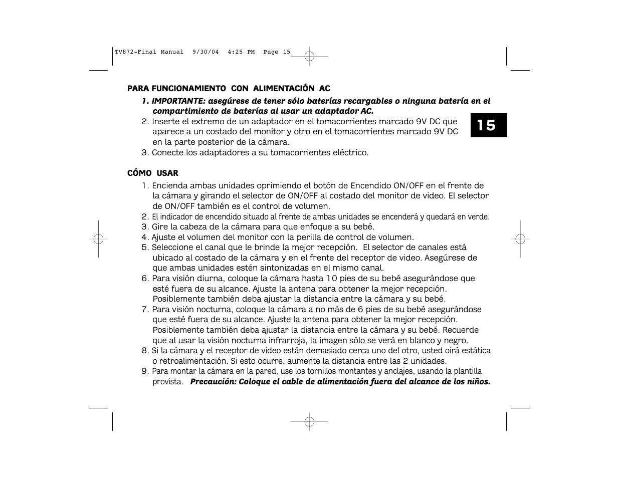 Unisar TV872 User Manual | Page 15 / 24