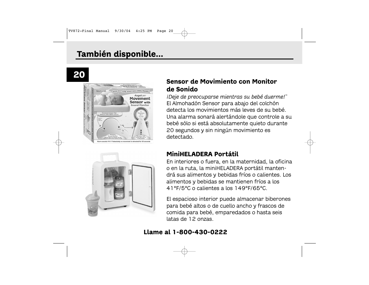 También disponible | Unisar TV872 User Manual | Page 20 / 24