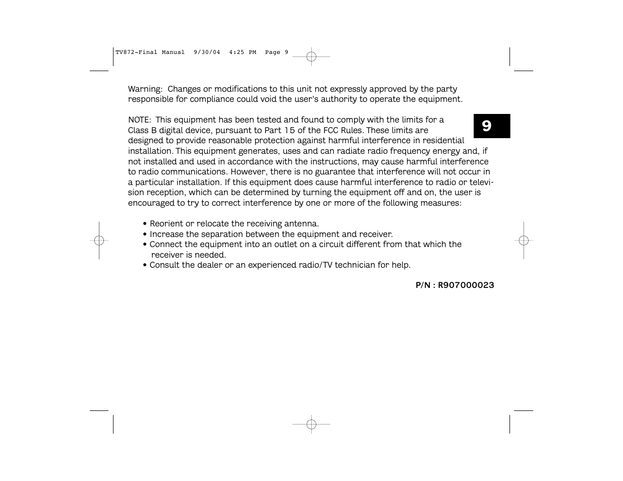 Unisar TV872 User Manual | Page 9 / 24