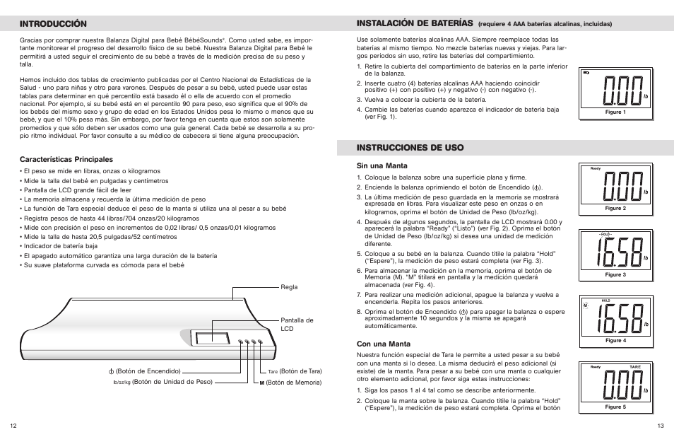 Instalación de baterías, Instrucciones de uso, Introducción | Sin una manta, Con una manta, Características principales | Unisar BR149 User Manual | Page 7 / 11