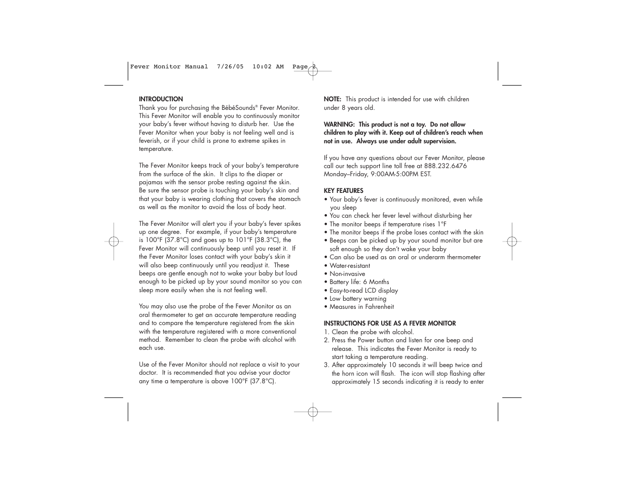 Unisar BR143 User Manual | Page 2 / 9